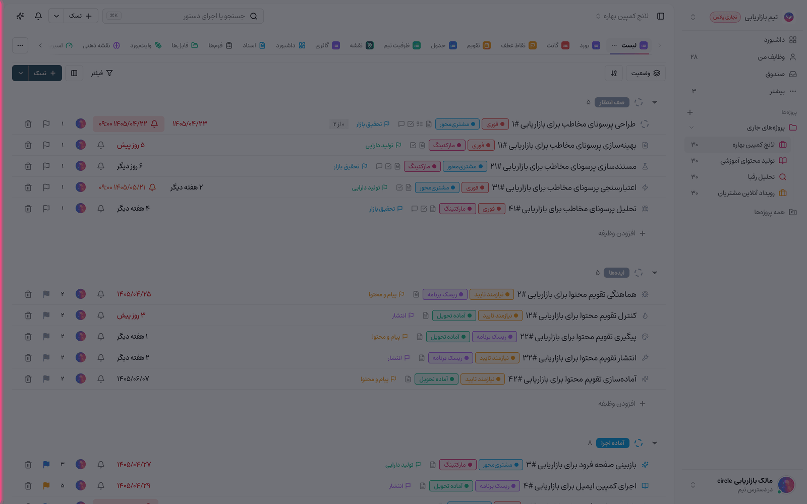 گفتگو در زمینه پروژه