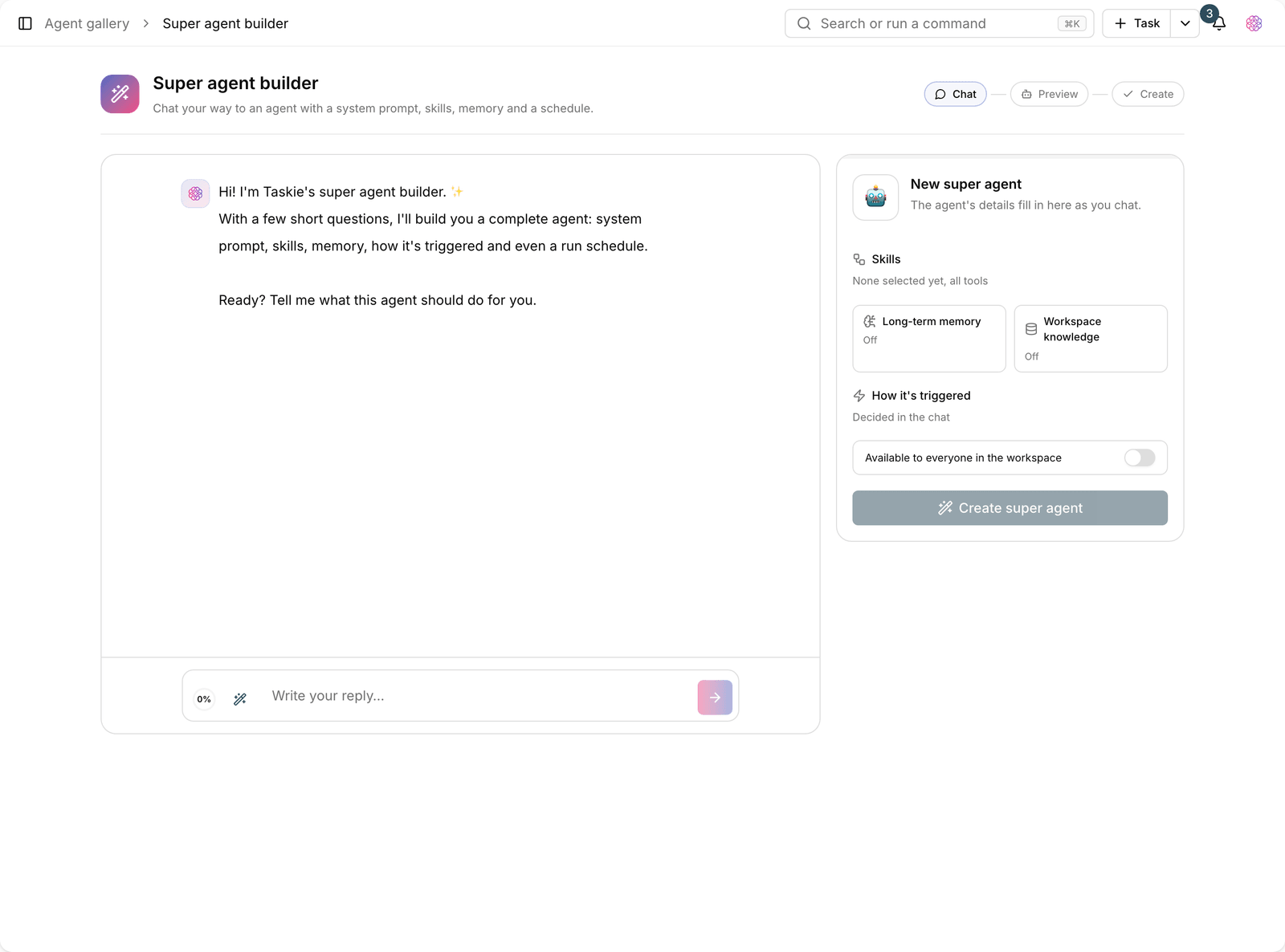 Super agent builder