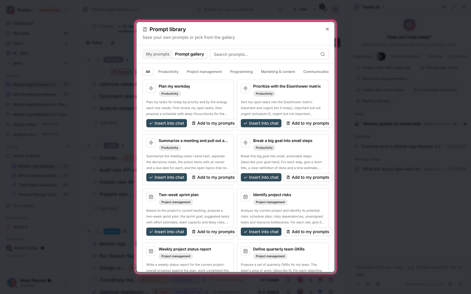 Ready-made prompt gallery