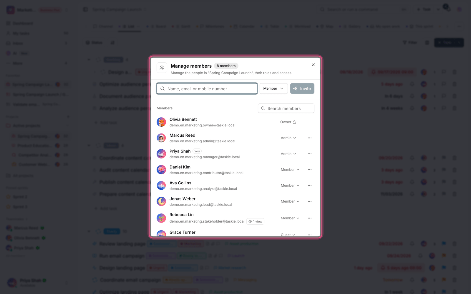 Agent management permission