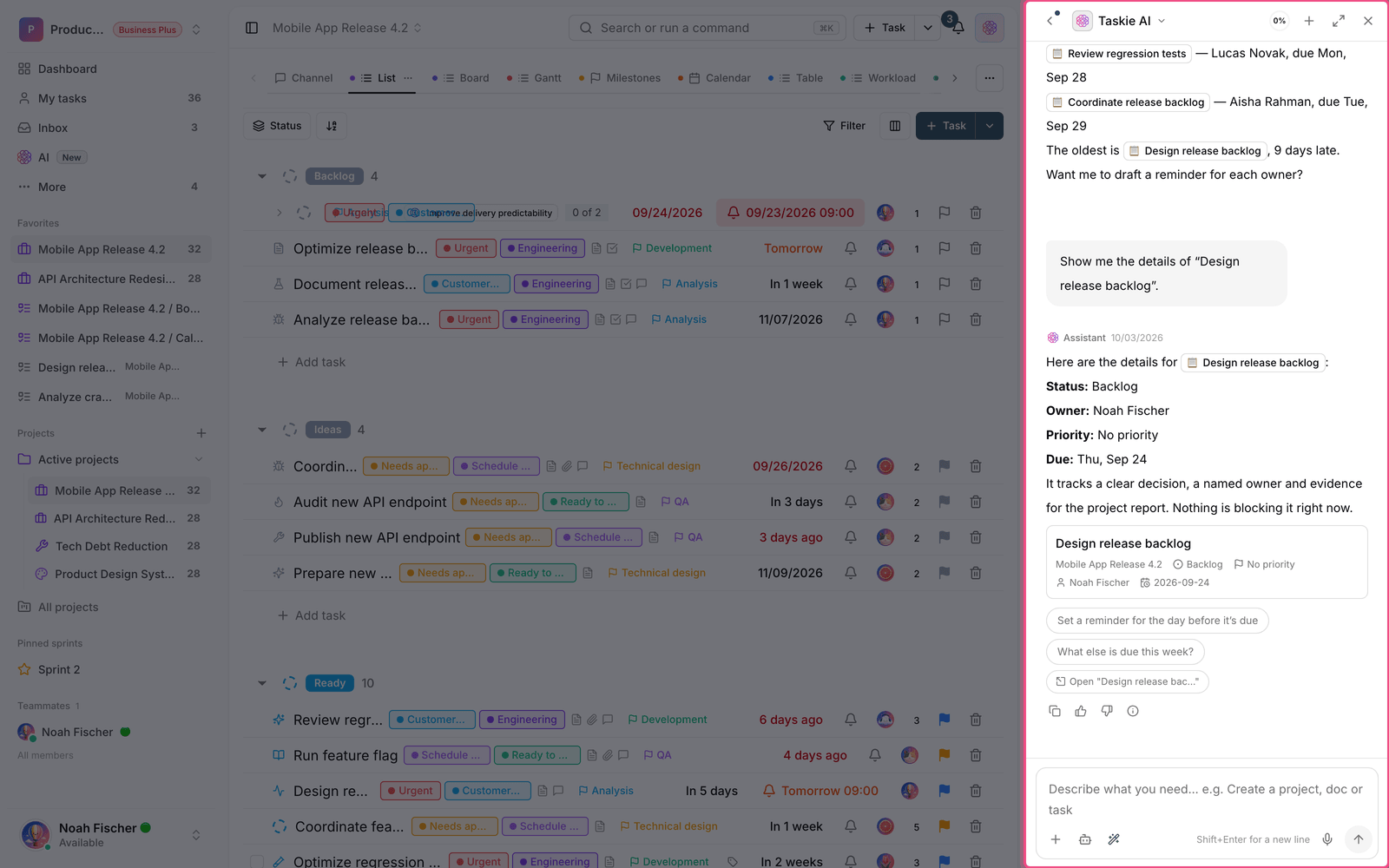 Conversation in project context