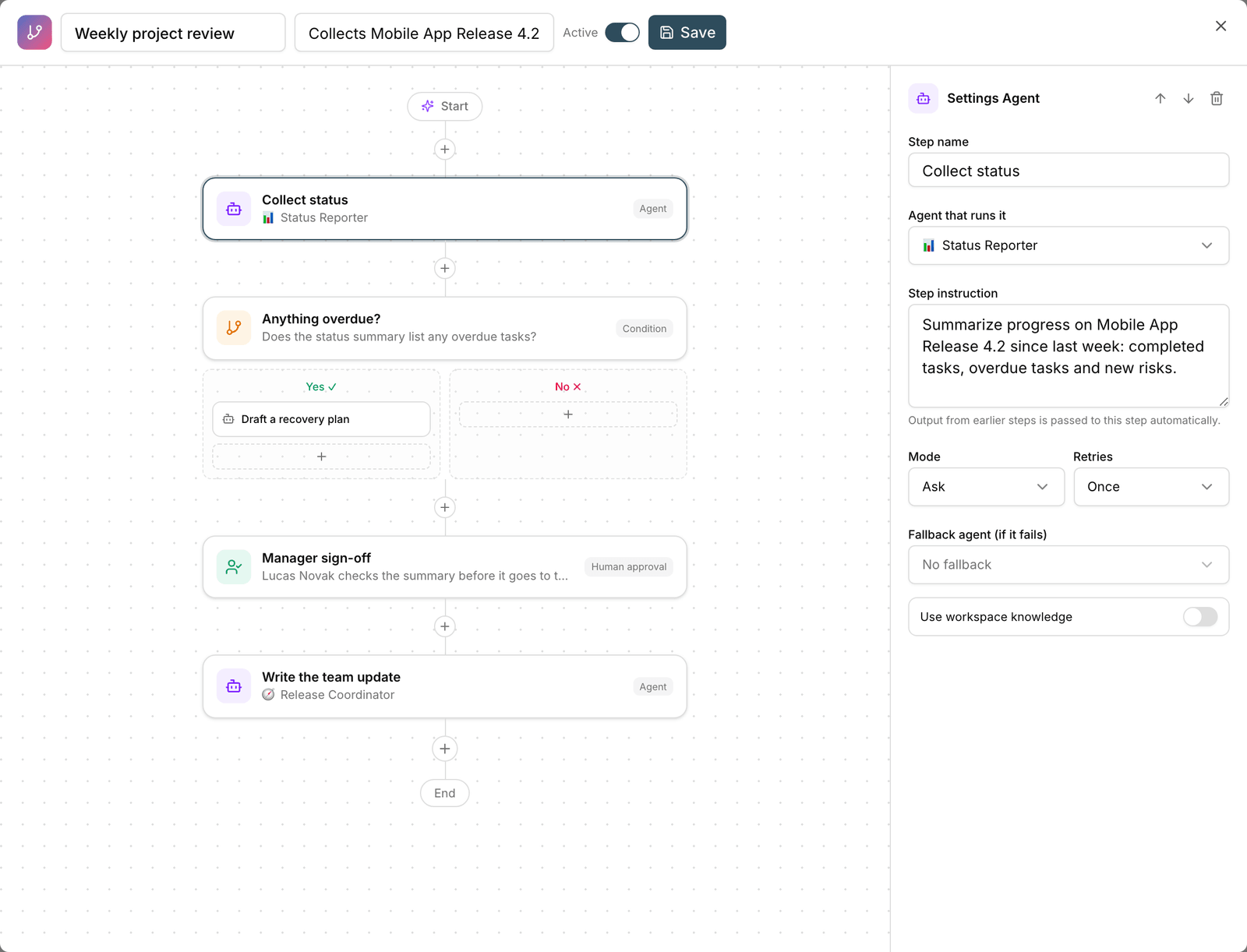 Agent workflows