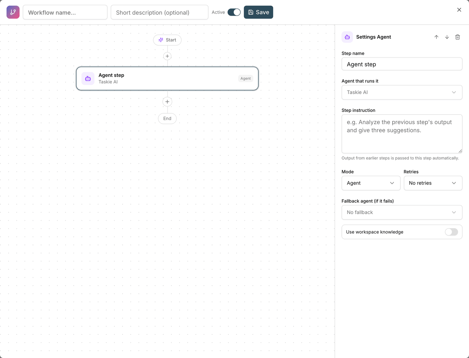 Building a workflow