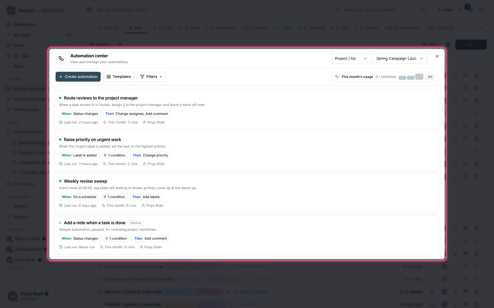 Automation center