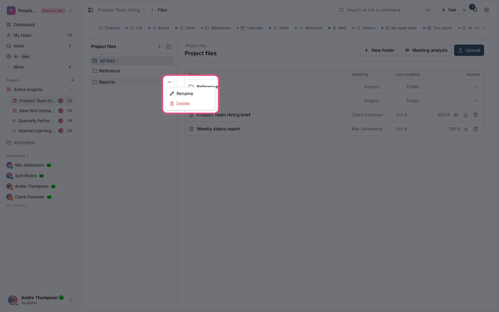 File options