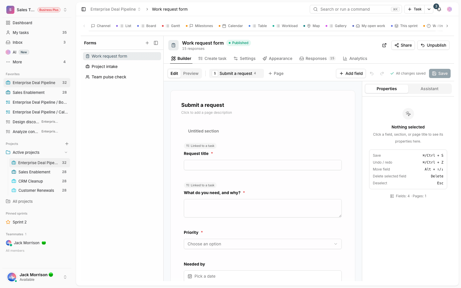 The form builder