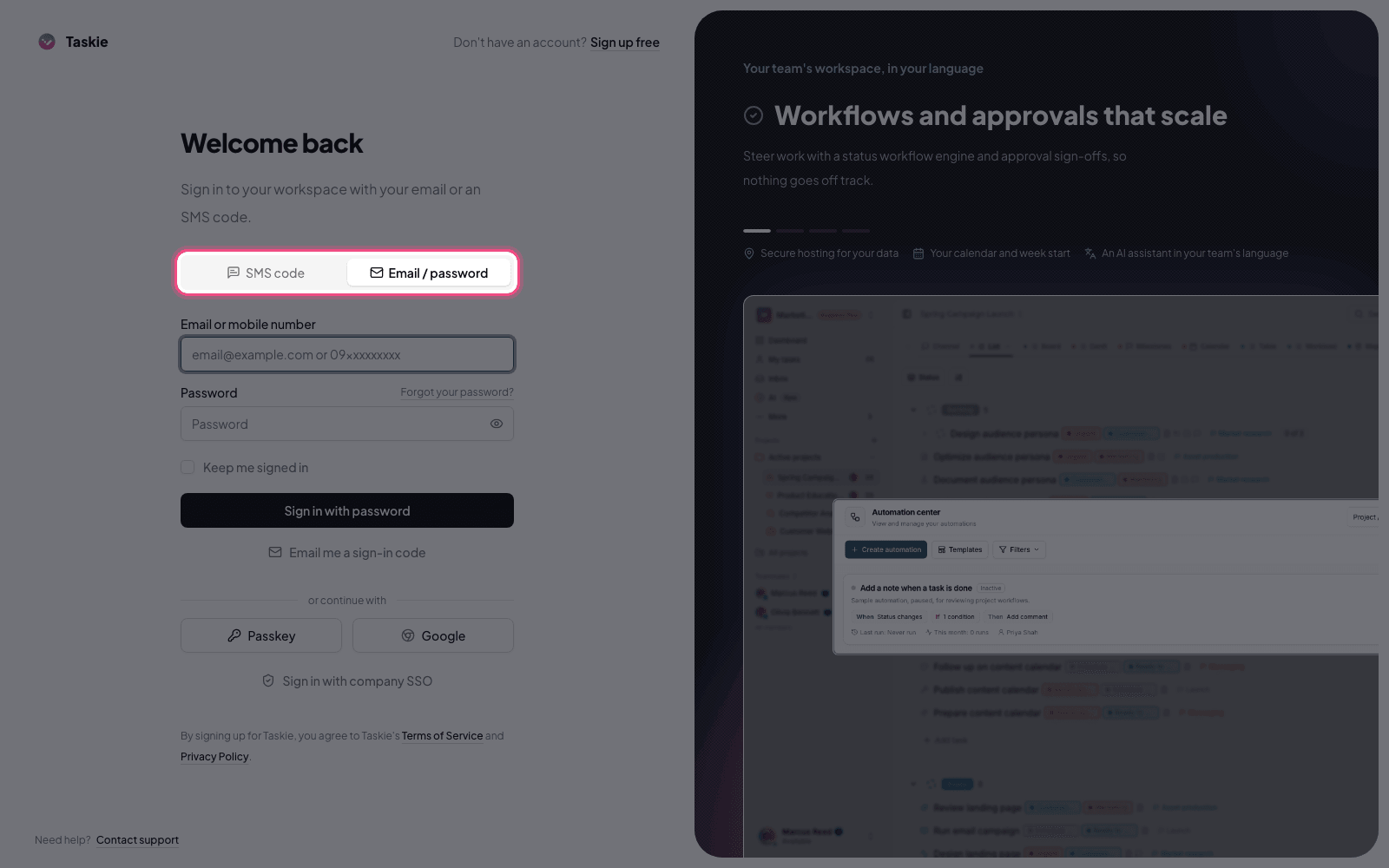 Sign-in