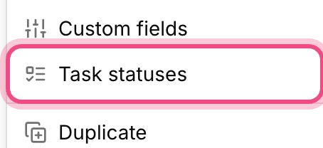 Task statuses