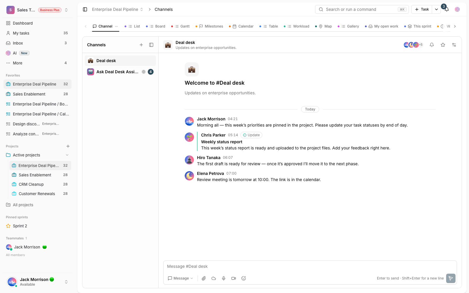 Project channel