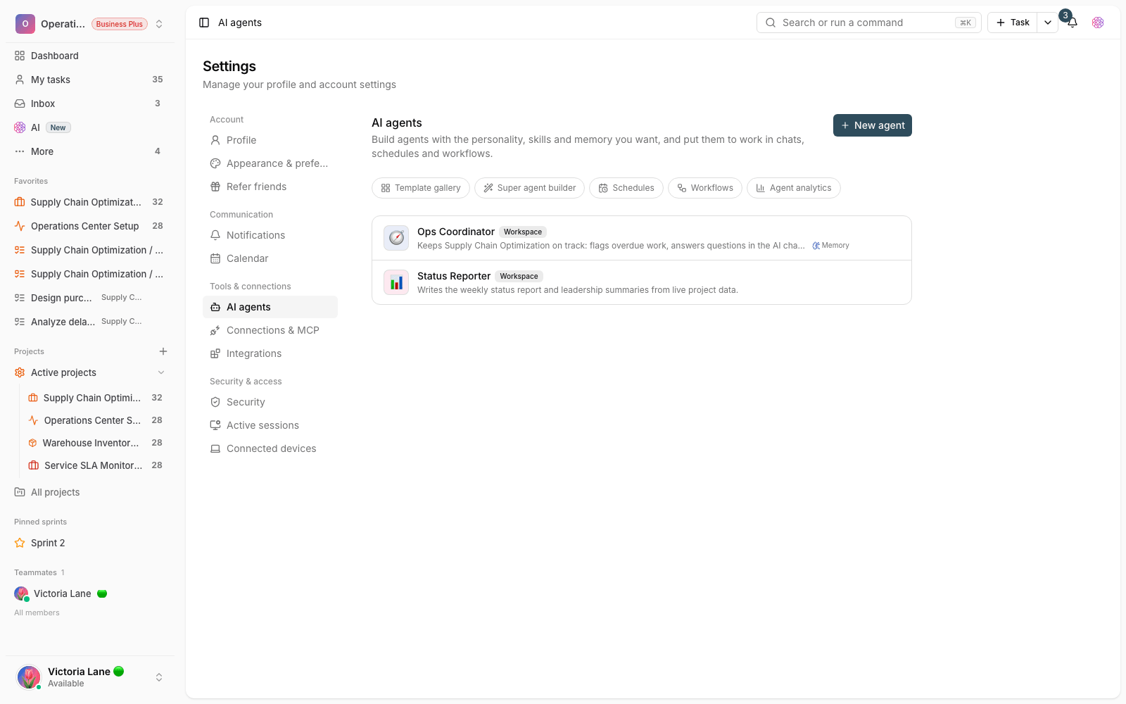 Managing the assistant