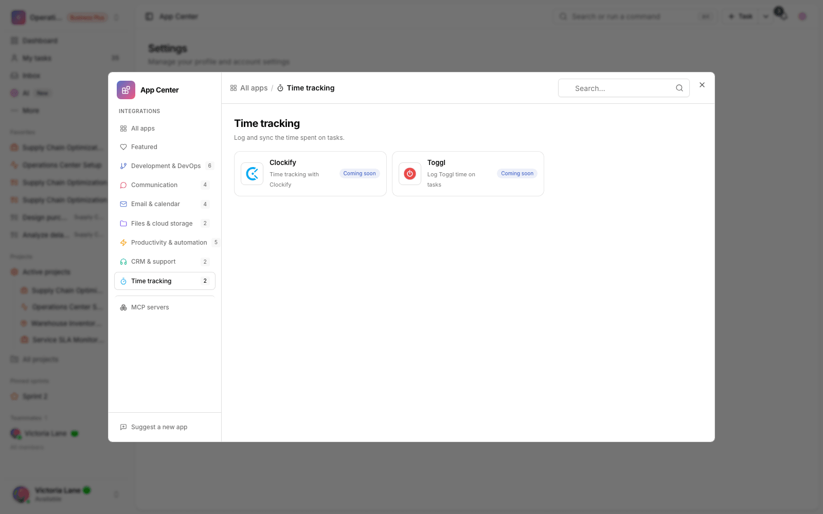Connecting the task timer
