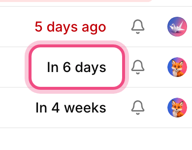 Task due date