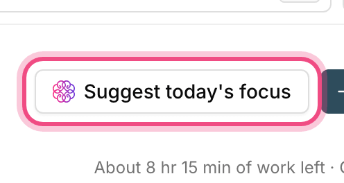 Suggest today's focus