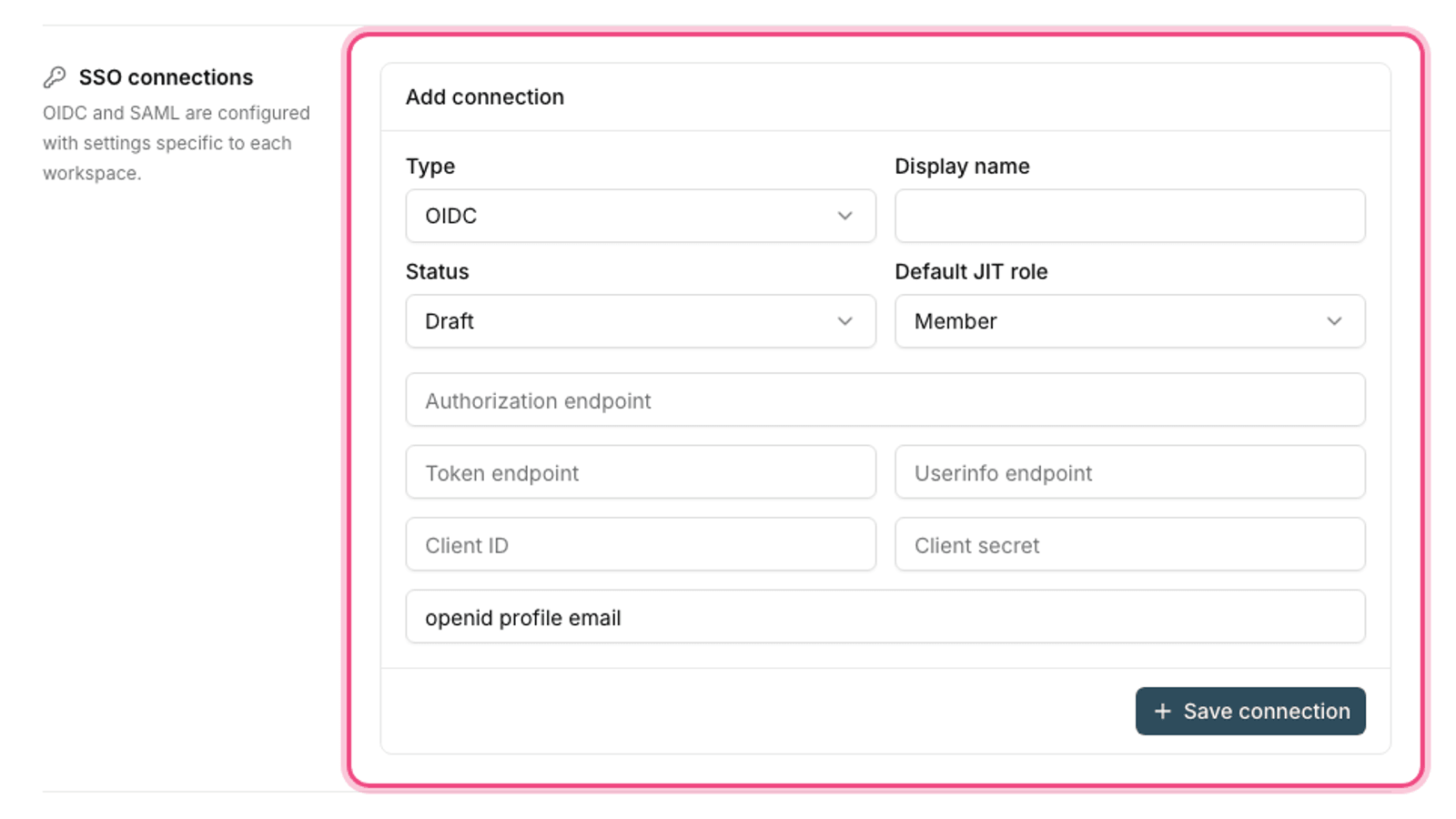 Directory connection