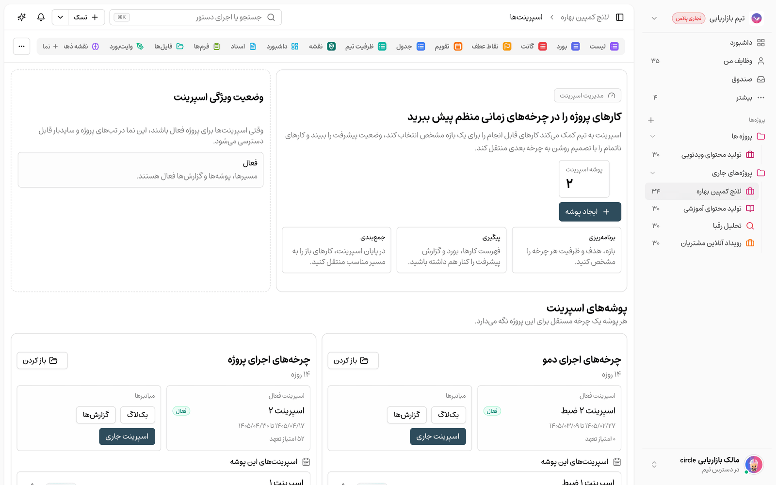 نمای اسپرینت