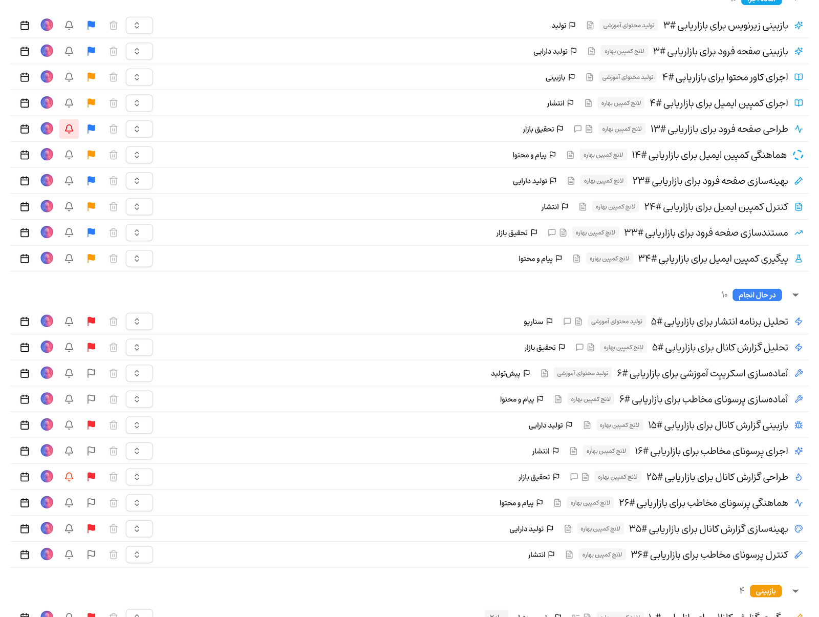 صفحه همه کارها