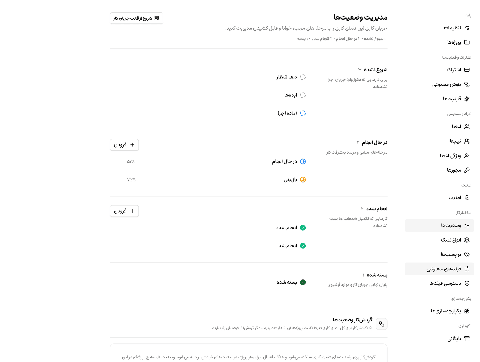 گردش‌کار فضای کاری